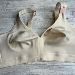Cacique Cream Cotton Bra 42C